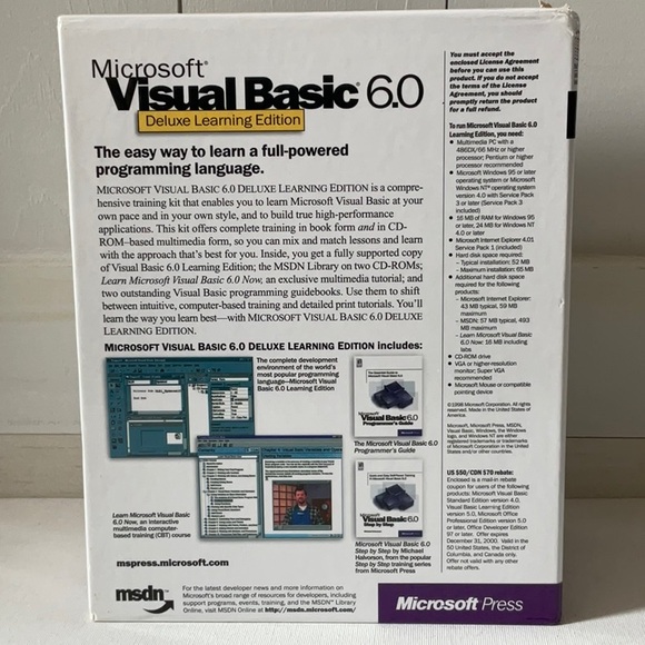 Microsoft Visual Basic 6.0 Deluxe Learning Edition - Picture 3 of 14